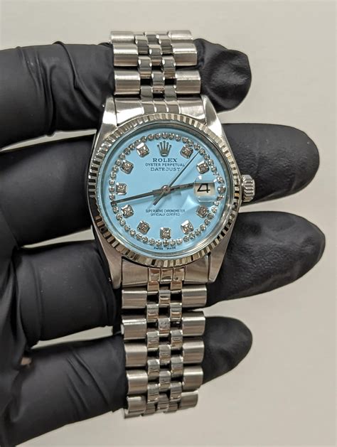 rolex verde con diamanti|rolex datejust blu.